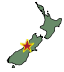 Map showing earthquake location. Map showing earthquake location.